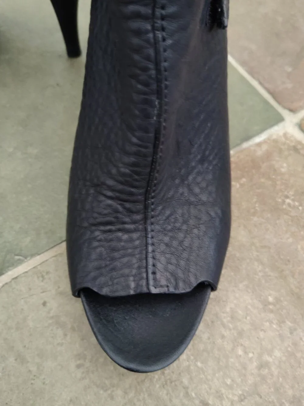Pedro Garcia Black Leather Slingback Heels